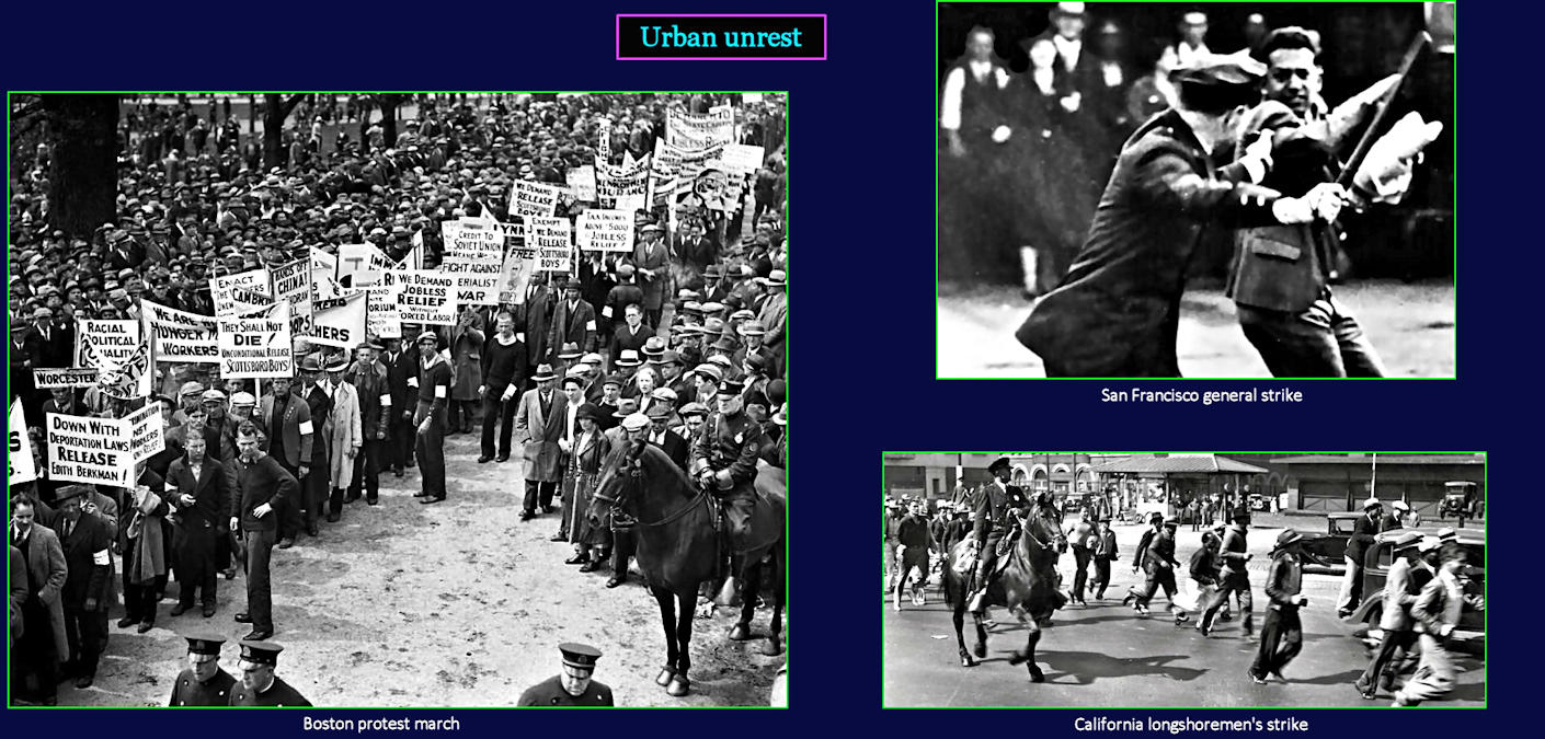 Strikes and urban unrest, 1930s